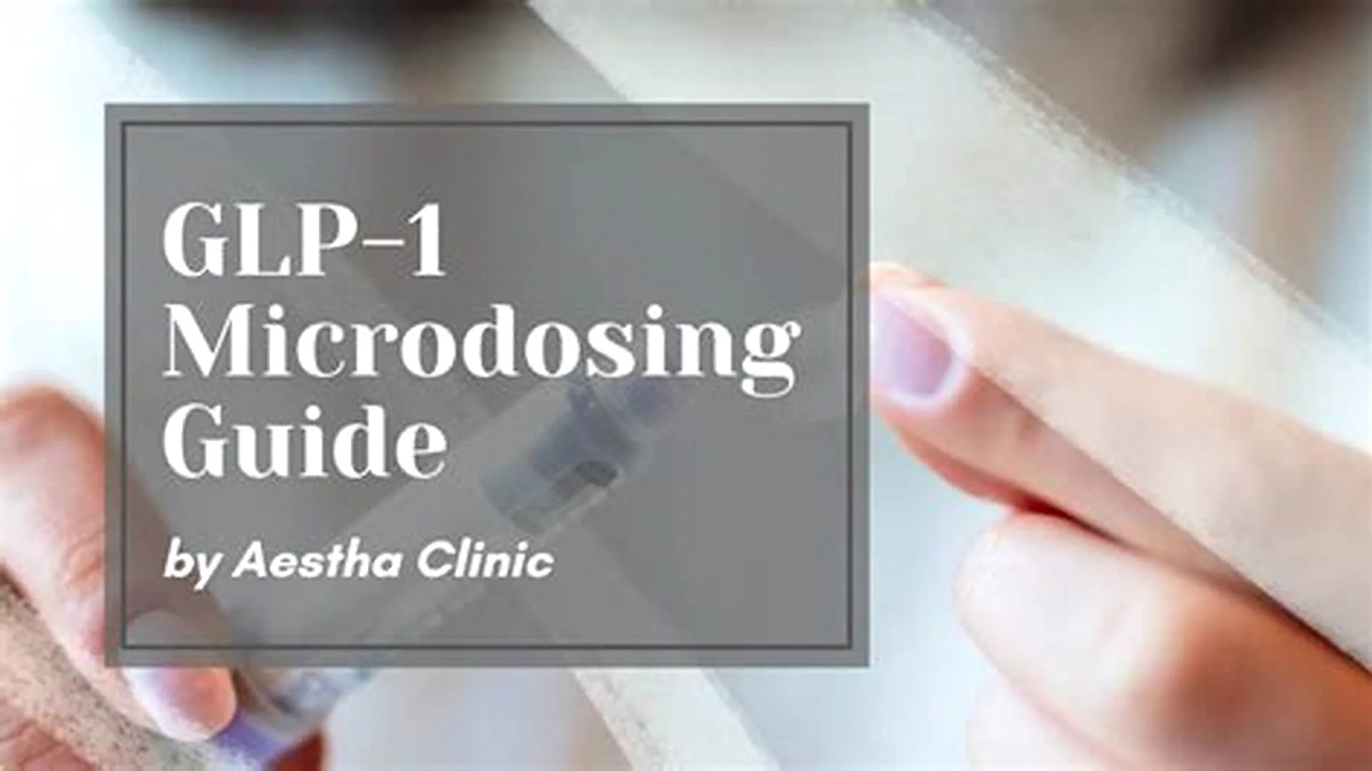 GLP-1 microdosing syringe and vial